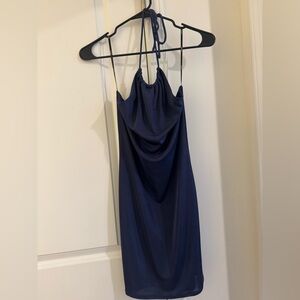 Forever 21 Navy Halter Dress